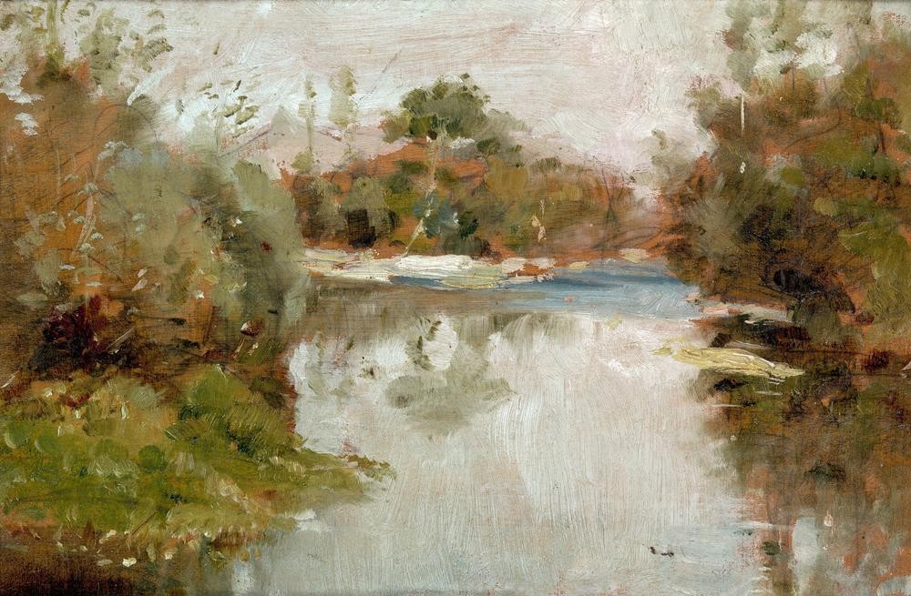 Henri de Toulouse-Lautrec, Céleyran. Au bord de la rivière (Kunst,Landschaft,Fluss,Französische Kunst,Ufer)
