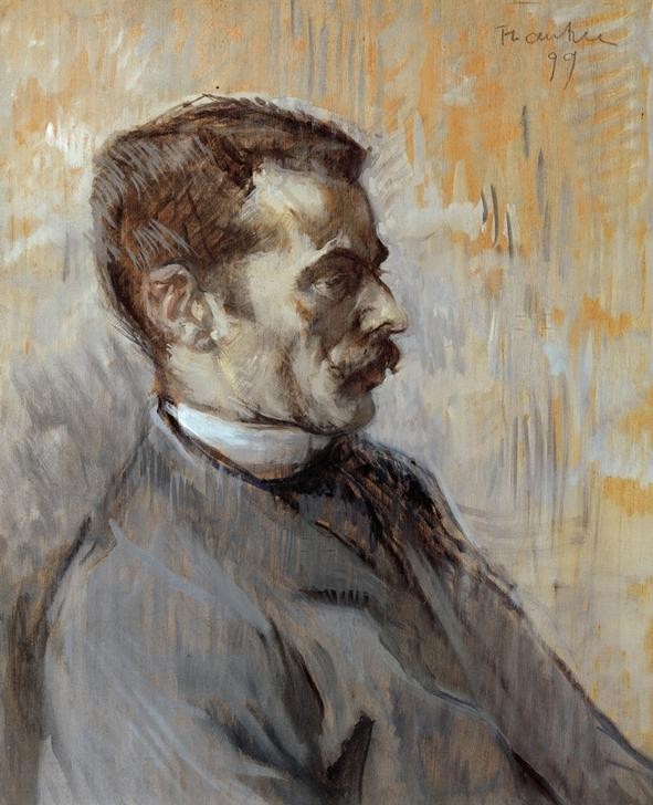 Henri de Toulouse-Lautrec, Mon gardien (Kunst,Mann,Medizin,Mensch,Schnurrbart,Psychiatrie,Portrait,Französische Kunst,Brustbild,Krankenpfleger,Psychiatrisches Krankenhaus)