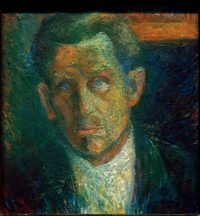 Kasimir Malewitsch, Iwan Kljun (Bildhauer,Grafiker,Künstler,Kunst,Maler (Künstler),Mann,Sowjetische Kunst,Portrait,Russische Kunst,Blaue Augen,Kopf,Ukrainische Kunst,Blick Aus Dem Bild,Halbprofil,Person)