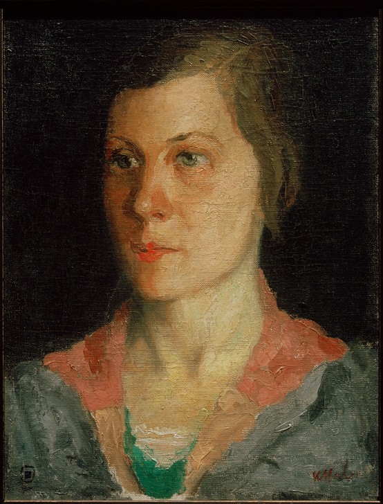 Kasimir Malewitsch, Porträt der Frau des Künstlers, 1933 (Ehefrau,Frau,Künstler,Kunst,Maler (Künstler),Sowjetische Kunst,Ehefrau Von Berühmten,Portrait,Künstlerfrau,Russische Kunst,Ukrainische Kunst,Brustbild,Halbprofil,Person)