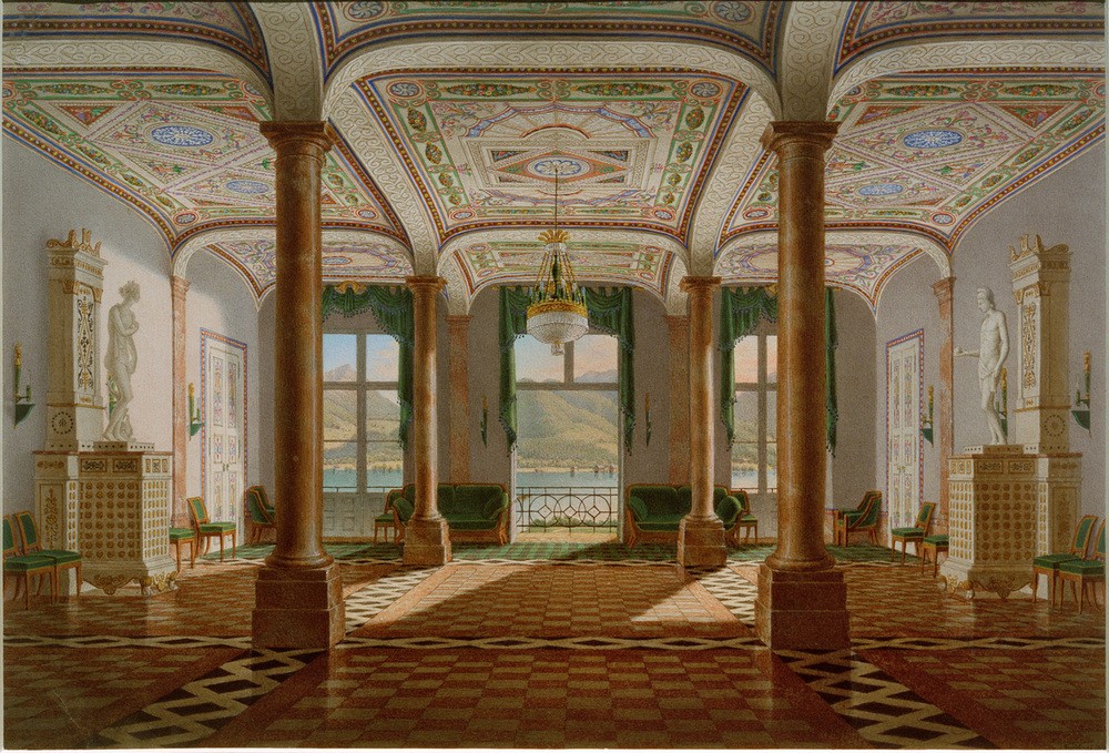Franz Xaver Nachtmann, Salon d.Tegernseer Schlosses (Architektur, Innenraum, Interieur, Schloss, Saal, Aristokratie, Klassiker, Wunschgröße, Wohnzimmer)