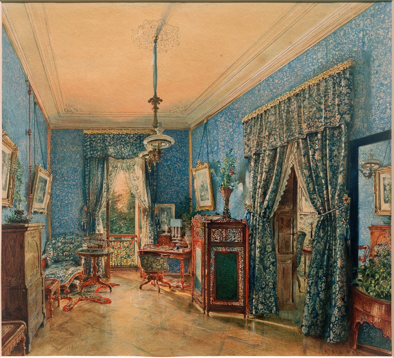 Rudolf von Alt, Blaues Kabinett  (Orte und Reise)