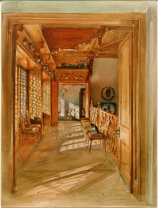 Rudolf von Alt, Treppenflur  (Orte und Reise)