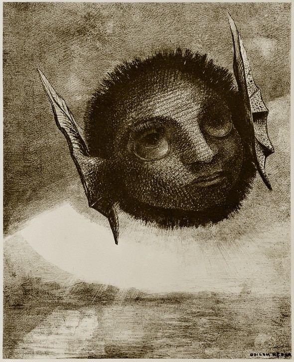 Odilon Redon, Gnom (Kunst,Liebe,Liebe Und Ehe,Traum,Symbolismus,Surrealismus,Phantastische Kunst,Französische Kunst,Schmeichelei,Kompliment)