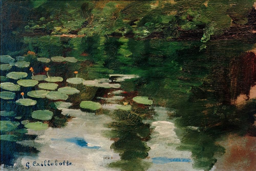 Gustave Caillebotte, Nymphéas sur l’étang (Botanik,Gewässer,Kunst,Landschaft,Impressionismus,See,Seerose,Französische Kunst)