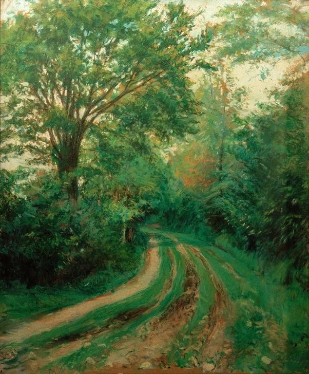 Gustave Caillebotte, Une route dit aussi Route en Normandie (Kunst,Landschaft,Impressionismus,Weg,Französische Kunst)