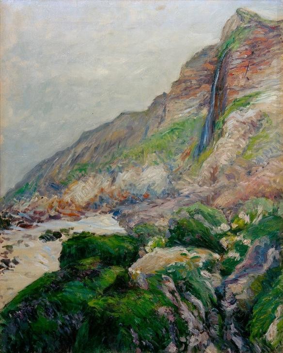 Gustave Caillebotte, Falaise en Normandie (Küste,Kunst,Landschaft,Meer,Impressionismus,Felsen,Französische Kunst,Steilküste)