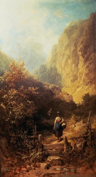 Carl Spitzweg, Nix is (Deutsche Kunst,Gebirge,Jäger,Landschaft,Volkskunde,Johannistrieb,Alm,Sennerin,Land Und Leute)