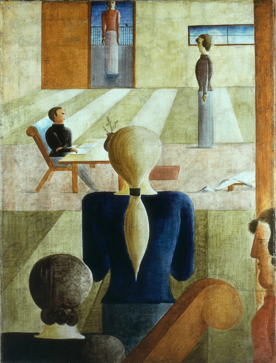 Oskar Schlemmer, Frauenschule (Chef,Deutsche Kunst,Frau Und Beruf,Frau,Geometrie,Pädagogik,Geometrisch,Abstrakte Kunst,Rückenfigur,Vorstellungsgespräch)