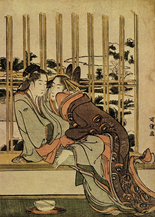 Katsushika Hokusai, Azuma and Yogoro: brace that it flirts (Liebe)
