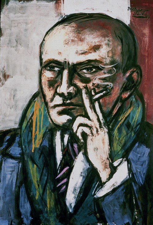Max Beckmann, Selbstbildnis mit Zigarette (Kunst,Persönlichkeiten)