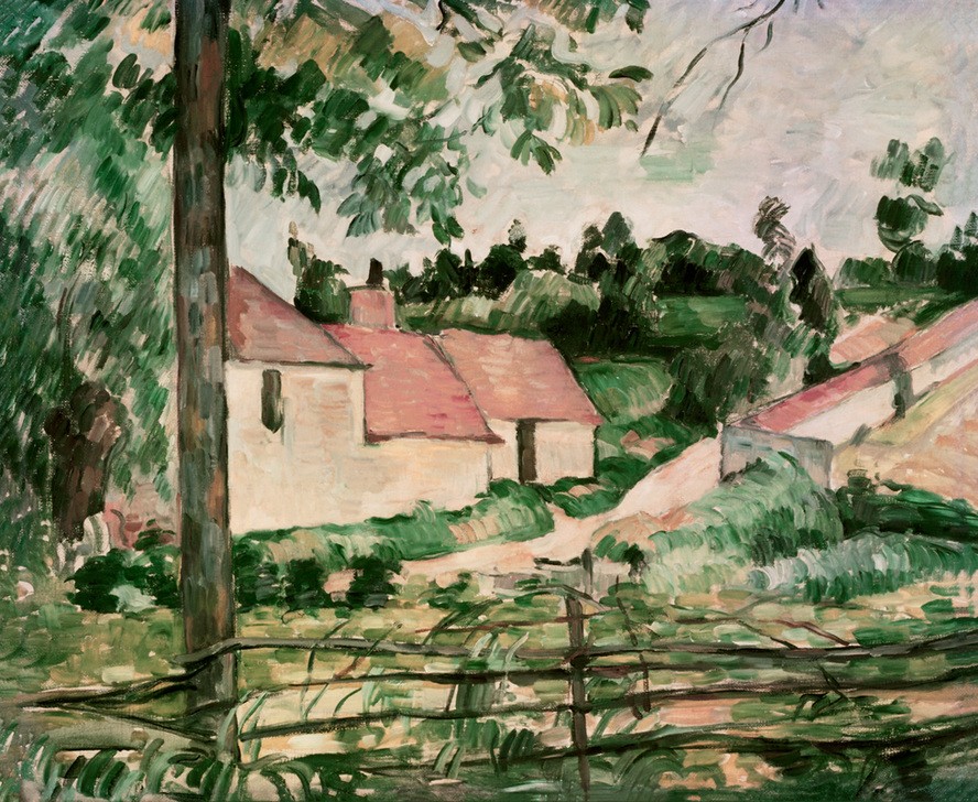 Paul Cézanne, Landschaft, Auvers-sur-Oise (Dorf,Haus,Kunst,Impressionismus,Französische Kunst)