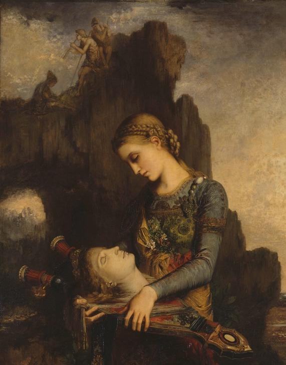 Gustave Moreau, Orphée (Enthaupten, Landschaft, Musik, Mythologie,Lyra, Symbolismus,  Kopf, Griechisch-Römische Mythologie, Thraker, Ausschnitt, Wunschgröße)