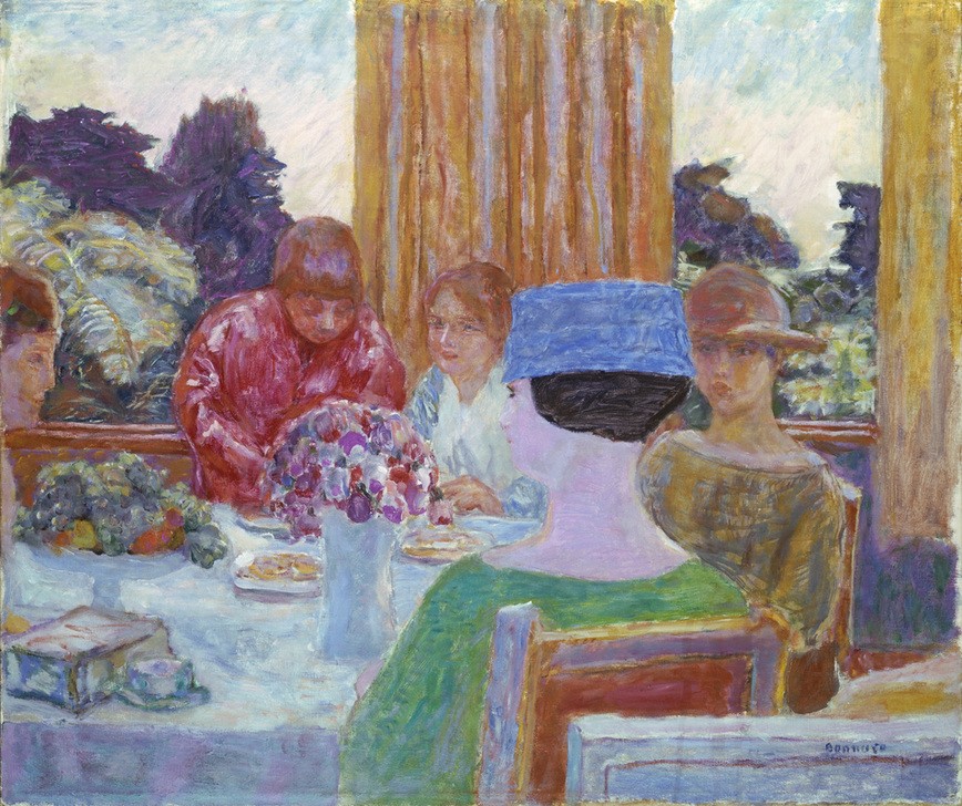 Pierre Bonnard, Le thé (Gesellschaftliches Leben,Tafelsitten,Tee,Damenkränzchen,Nachmittag,Impressionismus,Genussmittel,Französische Kunst,Nabis,Nachmittagstee)