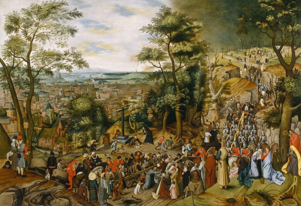 Pieter Brueghel der Jüngere, Kreuztragung (Christentum,Kunst,Landschaft,Religion,Neues Testament,Bibel,Manierismus,Kreuztragung,Niederländische Kunst,Passion Christi)