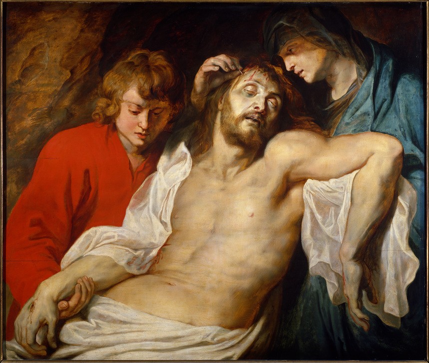 Peter Paul Rubens, Die Beweinung Christi durch Maria und Johannes (Große Bewei (Christentum,Flämische Kunst,Kunst,Leiche,Religion,Barock,Neues Testament,Bibel,Apostel,Totenklage,Christi Beweinung,Pieta,Niederländische Kunst,Passion Christi)