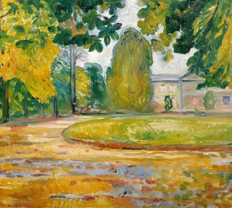 Edvard Munch, Park in Kösen (Garten Und Park,Jugendstil,Kurpark,Kunst,Landschaft,Park,Stadtpark,Norwegische Kunst,Ansicht,Skandinavische Kunst)