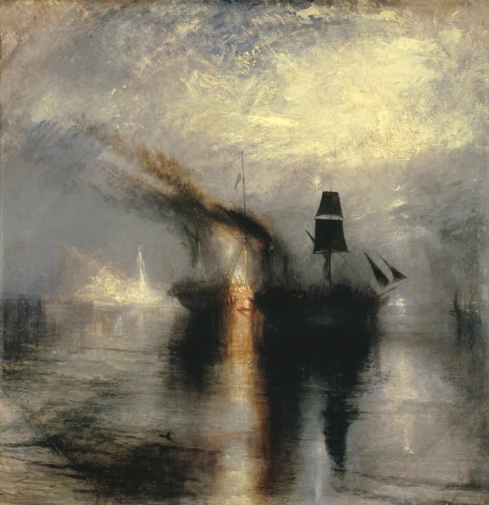 JOSEPH MALLORD WILLIAM TURNER, Peace – Burial at Sea (Schiff,Tod,Meer,Seebestattung,Marinemalerei,Englische Kunst,Romantik,Schifffahrt)