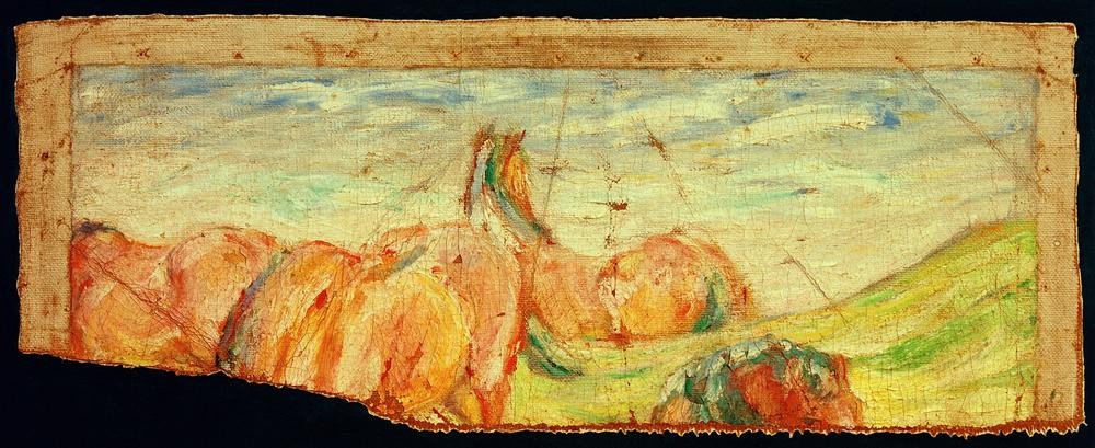Franz Marc, Weidende Pferde II (Deutsche Kunst,Kunst,Landschaft,Pferd (Tier),Weide,Zoologie,Der Blaue Reiter,Fragment,Tier,Fressen,Weiden)