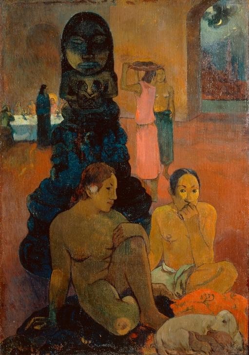 Paul Gauguin, Der große Buddha (Buddhismus,Christentum,Religion,Völkerkunde,Hund,Französische Kunst,Welpe,Haustier,Säugen,Religionsfreiheit,Land Und Leute,Abendmahl (Sakrament))