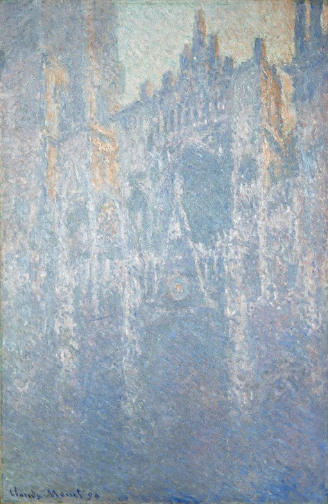 Claude Monet, La cathedrale de Rouen, le portail, brouillard matinal (Architektur,Geographie,Meteorologie,Impressionismus,Nebel,Architekturdarstellung,Französische Kunst,Jahrhundertwende,Topographie,Kathedrale)
