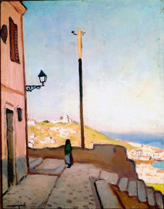 Albert Marquet, Blick von der Kashbah (Landschaft,Impressionismus,Fauves,Französische Kunst,Kolonie,Ausblick)