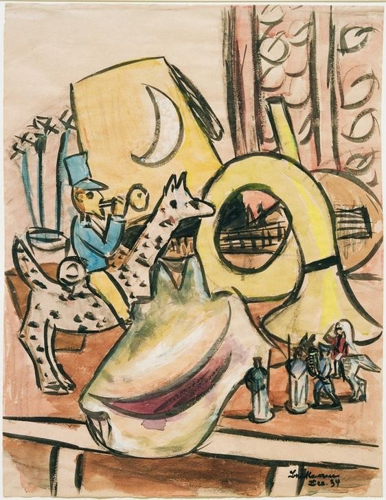 Max Beckmann, Stilleben mit Spielzeug und Muschel (Kunst,Natur)