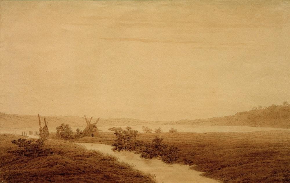 Caspar David Friedrich, Der Tollense-See bei Neubrandenburg (Deutsche Kunst,Kunst,Landschaft,See,Romantik)