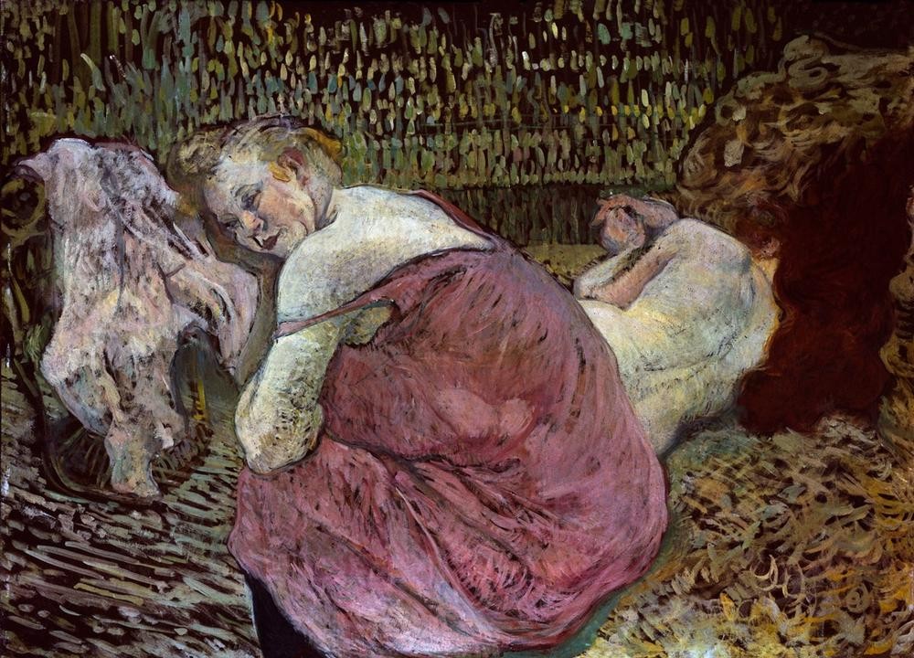 Henri de Toulouse-Lautrec, Zwei Freundinnen (Freundschaft (Allgemein),Prostituierte,Langeweile,Französische Kunst,Bordell,Jahrhundertwende,Freundin)
