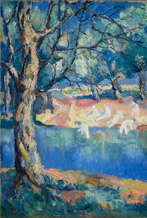 Kasimir Malewitsch, River in the Forest (Kunst,Museum,Fluss,Galerie,Innenansicht)