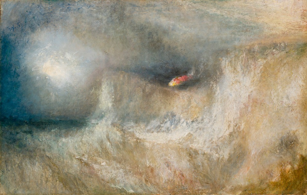 JOSEPH MALLORD WILLIAM TURNER, The Beacon light (Geographie,Leuchtturm,Wetter,Meer,Licht,Gefahr,Gezeiten,Sturm,Leuchtfeuer,Farbe)