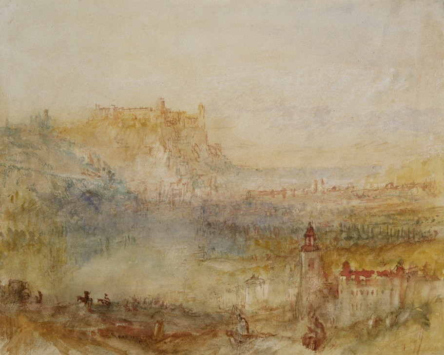 JOSEPH MALLORD WILLIAM TURNER, Wurzburg (Schloss,Tag,Papier,Ansicht,Gebäude,Farbe)