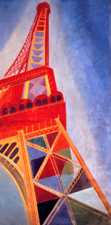 Robert Delaunay, The Eiffel Tower 1926 (Architektur,Denkmal,Grenzstein,Rahmen,Dynamik,Farbe)