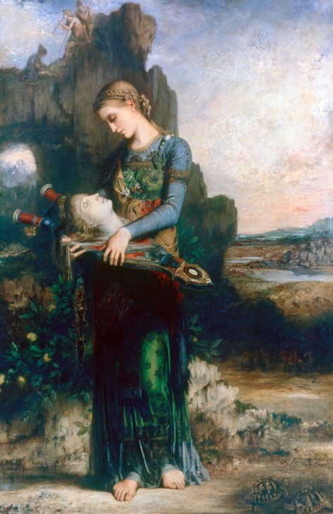 Gustave Moreau, Orpheus (Enthaupten, Landschaft, Musik, Mythologie,Lyra, Symbolismus,  Kopf, Griechisch-Römische Mythologie, Thraker, Ausschnitt, Wunschgröße)