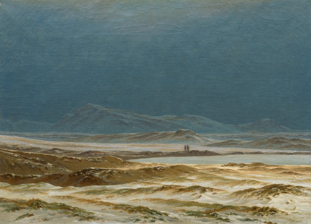 Caspar David Friedrich, Nördliche Landschaft, Frühling (Schnee,Frühling,Berg)