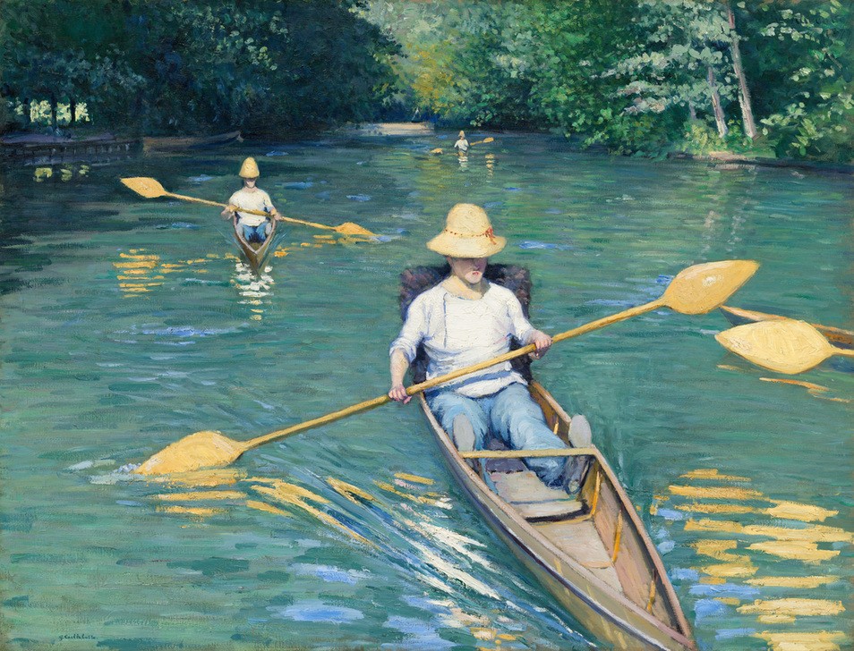 Gustave Caillebotte, Skiffs (Fluss,Paddelboot,Paddeln,Paddel)