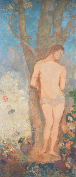 Odilon Redon, Saint Sebastian (Heiliger, Sebastian, Religion, Märtyrer,Fesseln, Pfeile,  klassische Moderne, Symbolismus, Wohnzimmer, Treppenhaus, Wunschgröße)