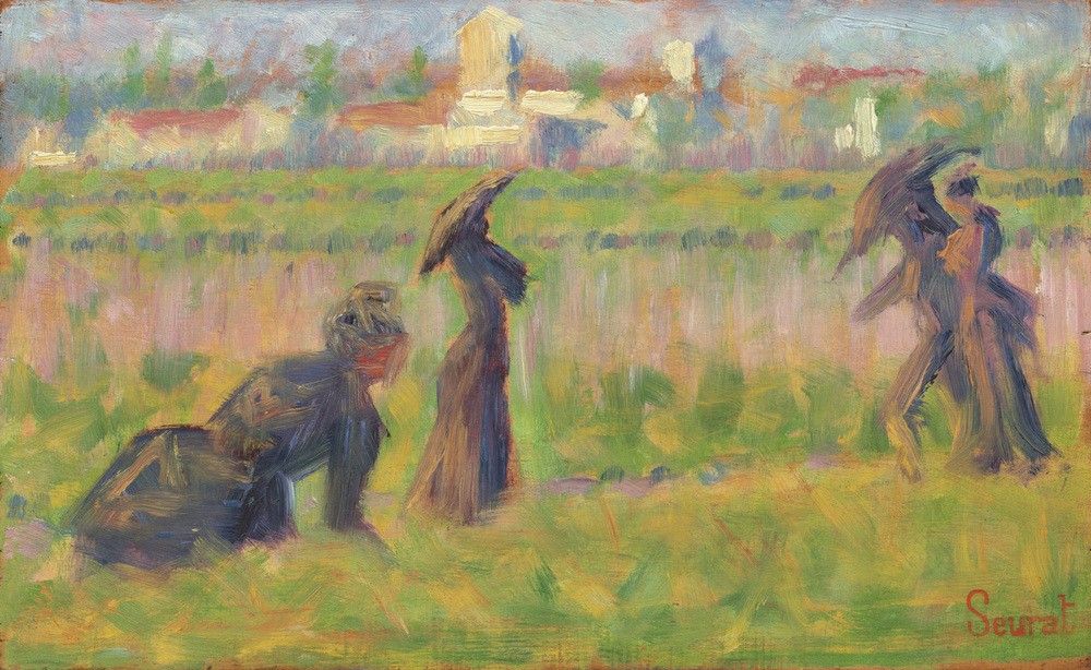 Georges Seurat, Personen in einer Landschaft (Landschaft,Freizeit,Stadt)