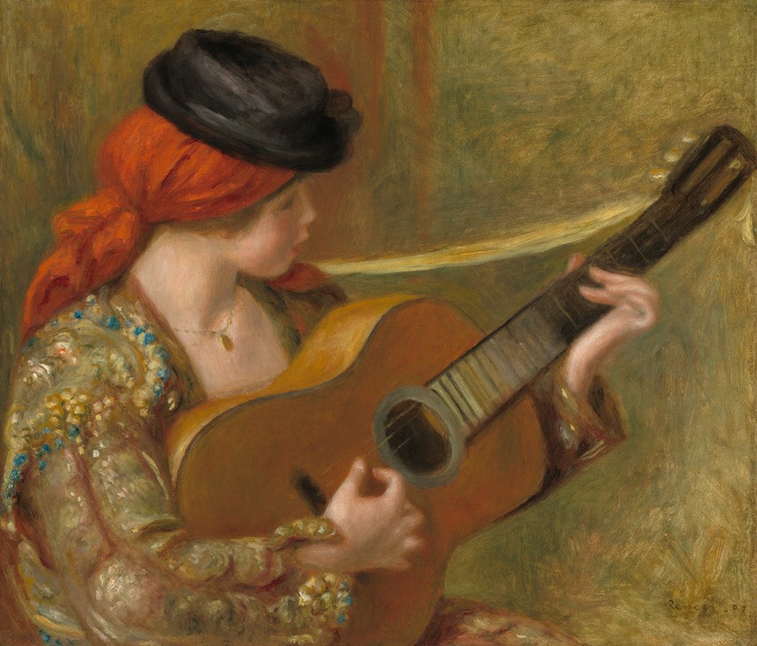Pierre-Auguste Renoir, Junge Spanierin mit Gitarre (Gitarre,Musik)