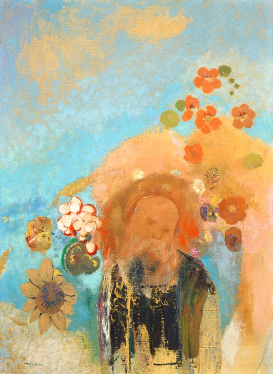 Odilon Redon, Evocation of Roussel (Evokation, Beschwörung, Mann, Komponist, Musiker, klassische Moderne, Symbolismus, Wohnzimmer, Treppenhaus, Wunschgröße)