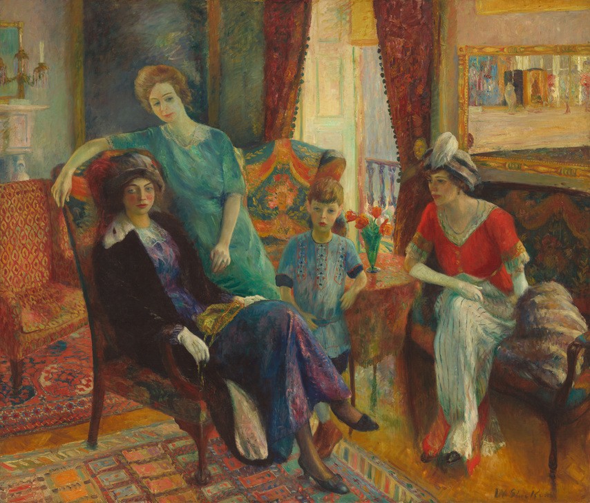 William Glackens, Familiengruppe (Familie,Frau,Mutter Und Tochter)