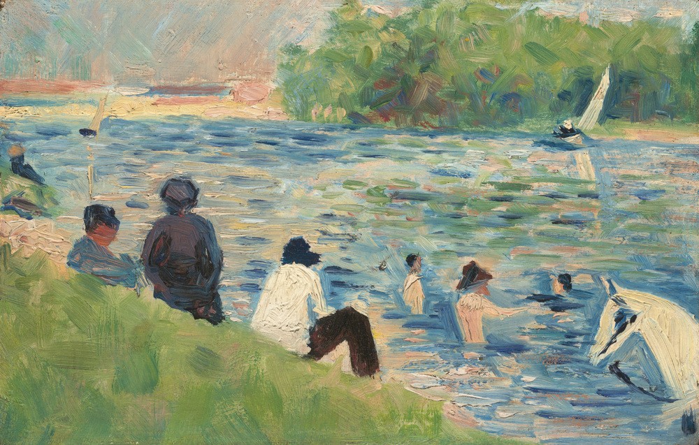 Georges Seurat, Bathers (Study for 'Bathers at Asnières') (Impressionismus,Pointillismus)