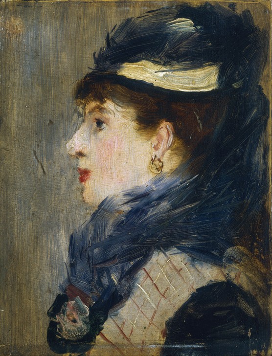 Edouard Manet, Portrait of a Lady (Frau,Impressionismus,Hut,Porträt)