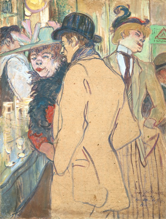 Henri de Toulouse-Lautrec, Alfred la Guigne (Bar,Frau,Mann,Prostituierte)