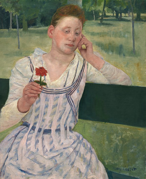 Mary Cassatt, Woman with a Red Zinnia