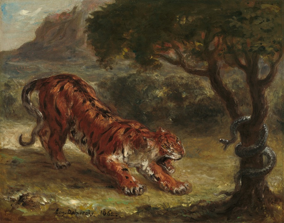 Eugene Delacroix, Tiger and Snake