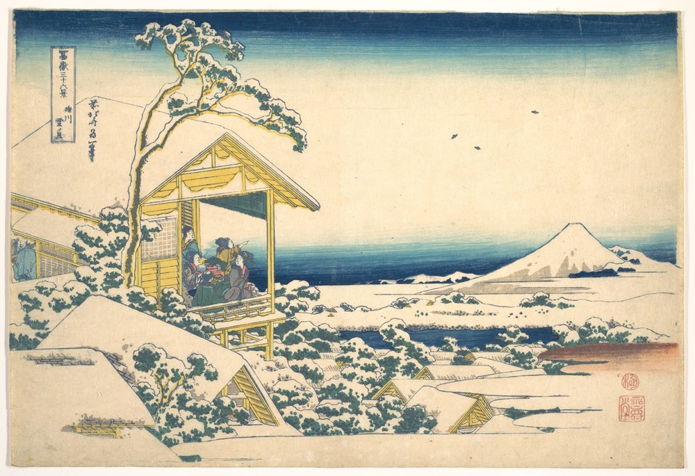 Katsushika Hokusai, Morning after the Snow at Koishikawa in Edo