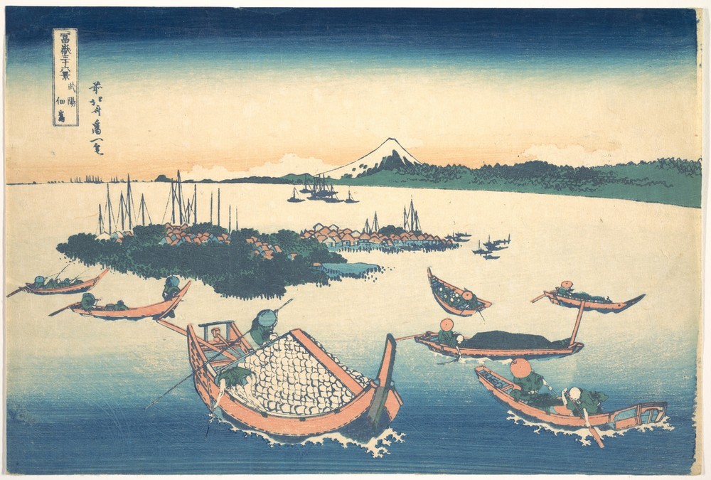 Katsushika Hokusai, Tsukudajima in Musashi Province