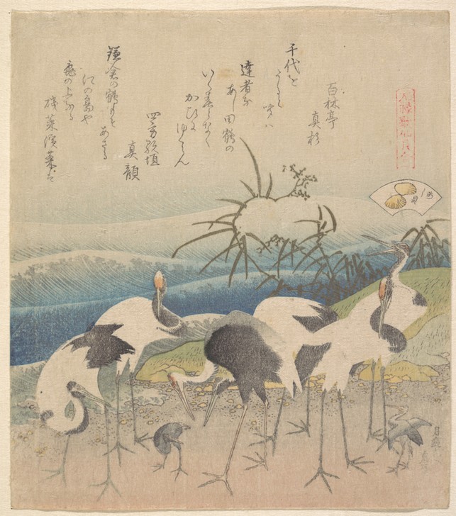 Katsushika Hokusai, Ashi Clam, from the series "Genroku Kasen Kai-awase"