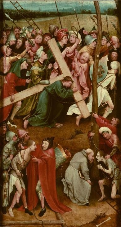 Hieronymus Bosch, Die Kreuztragung Christi (Christentum,Religion,Neues Testament,Bibel,Kreuztragung,Niederländische Kunst,Passion Christi)